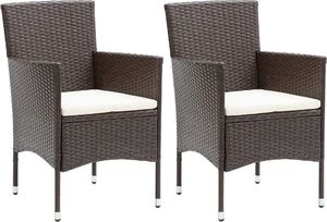 vidaXL 3-częściowy zestaw mebli ogrodowych, brązowy 2