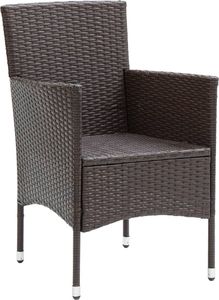 vidaXL 3-częściowy zestaw mebli ogrodowych, brązowy 4