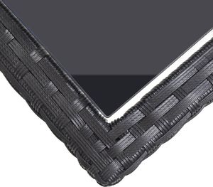 vidaXL 3-częściowy zestaw mebli ogrodowych, czarny 11