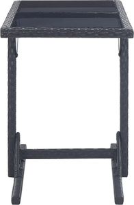 vidaXL 3-częściowy zestaw mebli ogrodowych, czarny 9