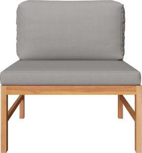 vidaXL 3-cz. zestaw wypoczynkowy do ogrodu, ciemnoszare poduszki, tek 3