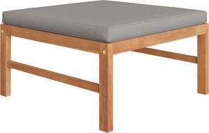 vidaXL 3-cz. zestaw wypoczynkowy do ogrodu, ciemnoszare poduszki, tek 4