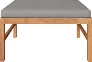 vidaXL 3-cz. zestaw wypoczynkowy do ogrodu, ciemnoszare poduszki, tek 5