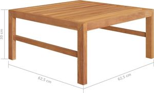 vidaXL 3-cz. zestaw wypoczynkowy do ogrodu, ciemnoszare poduszki, tek 10