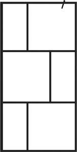 vidaXL Ścianka prysznicowa z hartowanego szkła, czarna, 100 x 195 cm 3