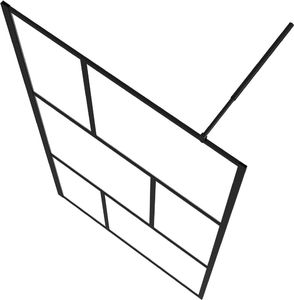 vidaXL Ścianka prysznicowa z hartowanego szkła, czarna, 100 x 195 cm 5