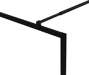 vidaXL Ścianka prysznicowa z hartowanego szkła, czarna, 100 x 195 cm 6