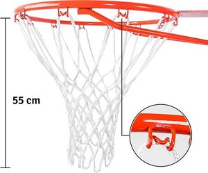 Sports Equipment AG300A SIATKA DO KOSZYKÓWKI NA OBRĘCZ GRUBA BIAŁA 2