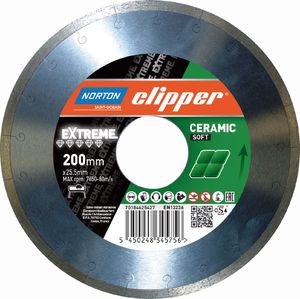Norton Clipper Tarcza diamentowa Norton Clipper Extreme Ceramic Soft 200 mm 1