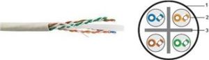 Lynx CS Kabel instalacyjny, Cat6, drut, PVC, 305m box (LX-SLD-UTP6-GR) 1