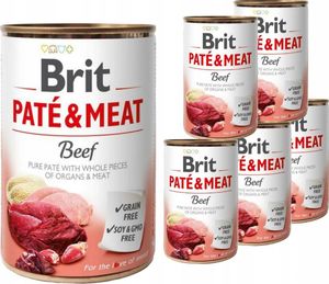 Brit Pate&Meat Wołowina 6x400 g 1