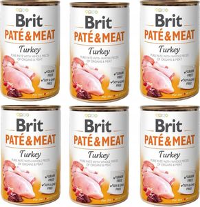 Brit Brit Pate&Meat Turkey INDYK 400g Zestaw 6x 400g 1