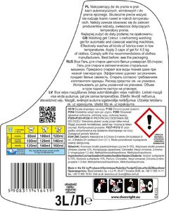 BluxCosmetics Żel do prania kolorowych tkanin 3L 2