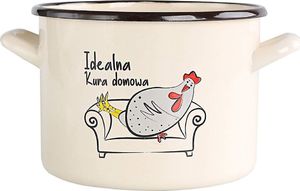 Lumarko kokoszka smakoszka garnek prosty 5,8l śr.22cm wys.16cm krem dek. Idealna kura domowa 1