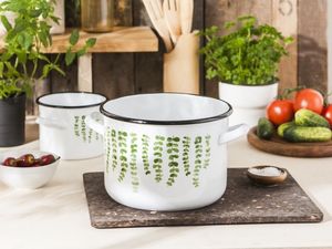 Lumarko eukaliptus garnek prosty 5,8l śr.22cm wys.16cm biały 3