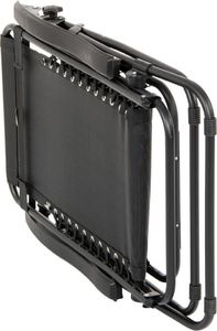 Saska Garden Fotel leżak ogrodowy składany z daszkiem i zagłówkiem czarny 9