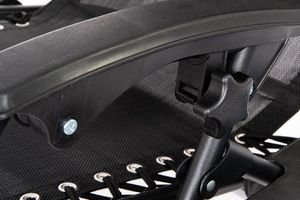 Saska Garden Fotel leżak ogrodowy składany z daszkiem i zagłówkiem czarny 10