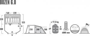 Namiot turystyczny High Peak Bozen 6 9