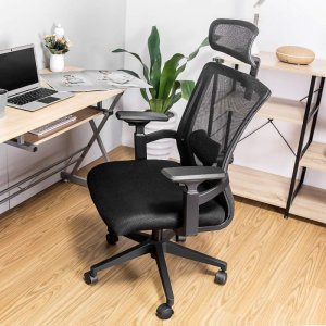 Krzesło biurowe Techly Fotel biurowy Techly obrotowy, wentylowane oparcie, zagłówek 6