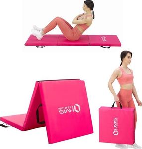 HMS Materac gimnastyczny 3-częściowy MGS02 180 cm x 60 cm x 5 cm różowy 14