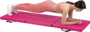 HMS Materac gimnastyczny 3-częściowy MGS02 180 cm x 60 cm x 5 cm różowy 3