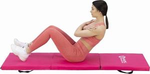 HMS Materac gimnastyczny 3-częściowy MGS02 180 cm x 60 cm x 5 cm różowy 5