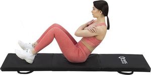 HMS Materac gimnastyczny 3-częściowy MGS02 180 cm x 60 cm x 5 cm czarny 4