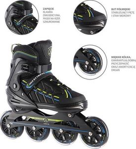 Rolki Nils Extreme NA1128 rekreacyjne regulowane czarne r. 35-38 9