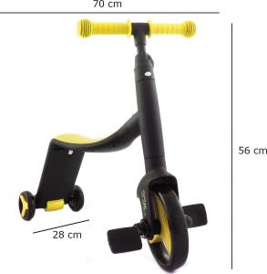 Nadle Scooter - hulajnoga rowerek jeździk 3w1 żółty - nadle 2