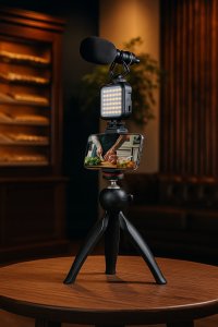 Selfie stick Xqisit XQISIT Social Media Recording Kit black 3