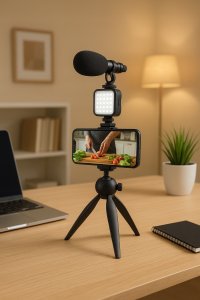 Selfie stick Xqisit XQISIT Social Media Recording Kit black 5