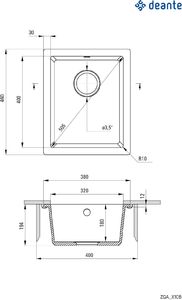 Zlewozmywak Deante Corda Komora podblatowa - czarny 2