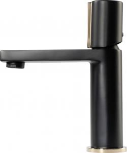 Bateria umywalkowa Rea Icon stojąca czarny mat + złoto (REA-B5680) 3