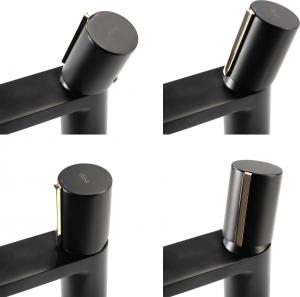 Bateria umywalkowa Rea Icon stojąca czarny mat + złoto (REA-B5680) 4