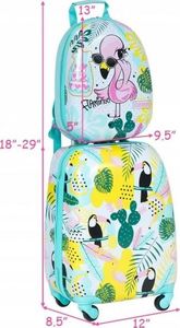 Costway Plecak i walizka dla dziecka bagaż podręczny 9