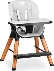 Lionelo Drewniane krzesło i krzesełko do karmienia 4 w 1 Lionelo Mona - kolor czarny 5