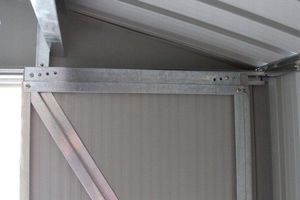 Costway Domek ogrodowy schowek narzędziowy blaszany 5