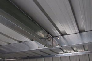 Costway Domek ogrodowy schowek narzędziowy blaszany 6