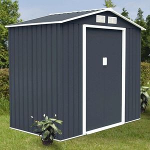 Costway Domek ogrodowy schowek narzędziowy blaszany 2