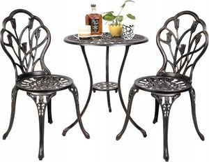 Costway Meble ogrodowe żeliwne stół i krzesła (HW49512) 1