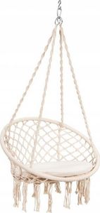 Costway Huśtawka fotel wiszący hamak boho (HW66932WH) 1