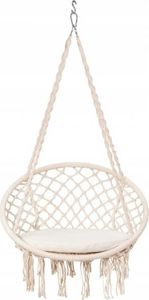 Costway Huśtawka fotel wiszący hamak boho (HW66932WH) 2