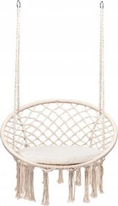 Costway Huśtawka fotel wiszący hamak boho (HW66932WH) 3