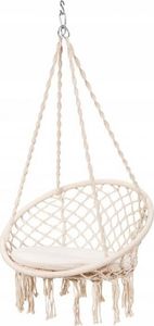 Costway Huśtawka fotel wiszący hamak boho (HW66932WH) 6