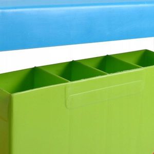 Costway Ławki i stolik z parasolem ogrodowym zestaw dla dzieci 9