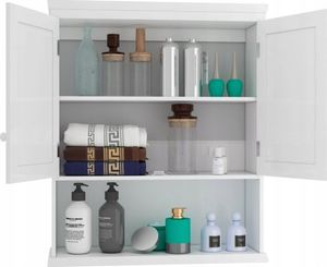 Costway Szafka wisząca zamykana z 3 półkami 6