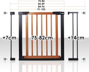 Max4b Bramka barierka ochronna zabezpieczająca drzwi schody Easy 4w1 rozporowa do 103 cm 9