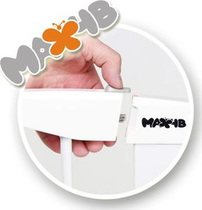 Max4b Bramka ochronna zabezpieczająca schody do 103 cm - biała 13