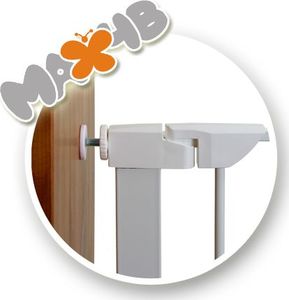 Max4b Bramka ochronna zabezpieczająca schody do 103 cm - biała 15