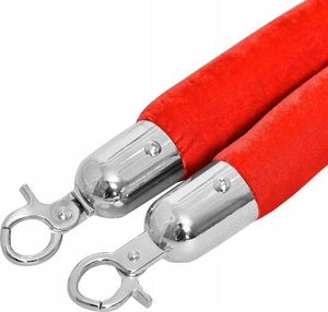 Costway Słupki odgradzające z czerwoną taśmą zestaw 4 szt. 8